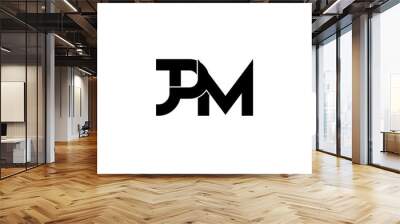 jpm lettering initial monogram logo design Wall mural