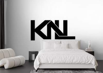 knl typography letter monogram logo design Wall mural