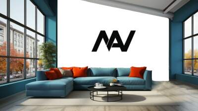 mav letter original monogram logo design Wall mural