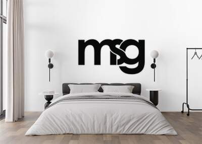 msg letter original monogram logo design Wall mural