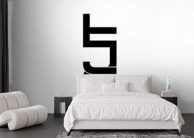 tjg lettering initial monogram logo design Wall mural