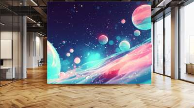 background with bubbles Wall mural