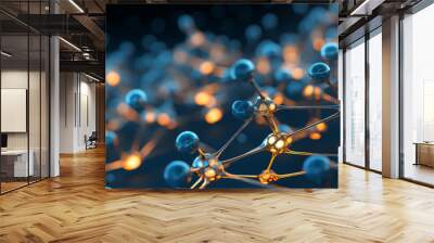 background with molecule Wall mural