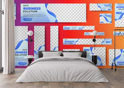 Business banner design template. Online web advertising banner. vector Wall mural