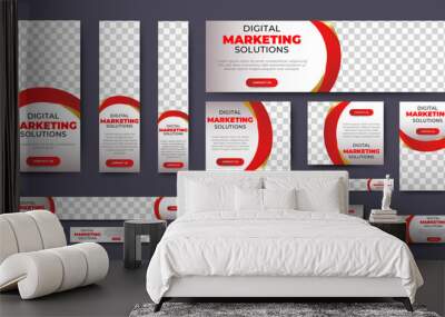 Business Marketing Advertising banner design template. web banner ad layout. vector Wall mural