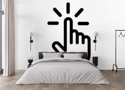 Click icon logo Wall mural