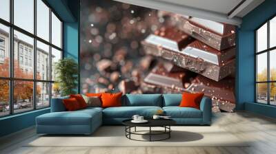 close up of chocolate bar Wall mural