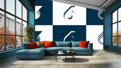 Collection of abstract number 6 vector logo designs Wall mural