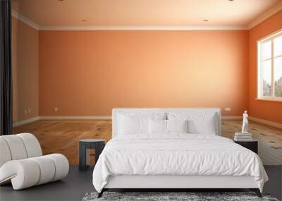 empty room with wooden wall Wall mural