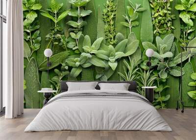 green ivy leaves Wall mural