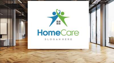 home care for children logo design vector. Wall mural