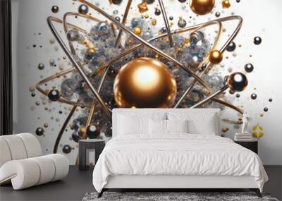 Illustration of a negative ion or atom Wall mural