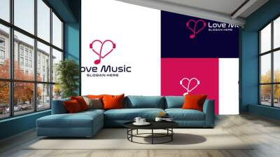 love music logo design vector Wall mural