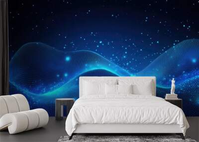 Technology Particle Abstract Background Wall mural