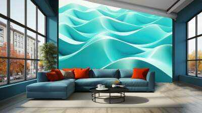 Three dimensional render of wavy pattern. waves abstract background texture Wall mural