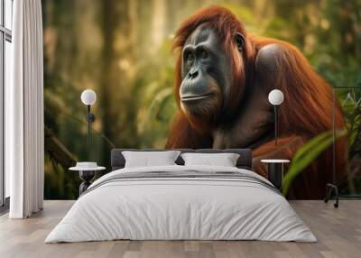 monkey HD 8K wallpaper Stock Photographic Image Wall mural