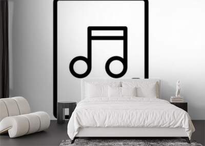 music configuration icon vector design, stroke line icon Wall mural