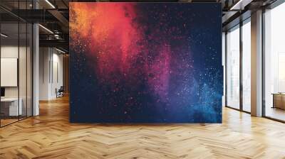 Abstract Cosmic Background with Orange, Red, and Blue Hues Wall mural