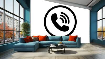 Phone Call icon symbol Wall mural