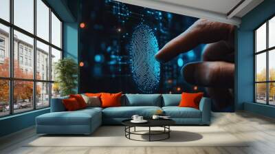 Protecting Digital Information: Safeguarding Against Cybersecurity Threats, Ransomware, and Phishing Attacks Wall mural