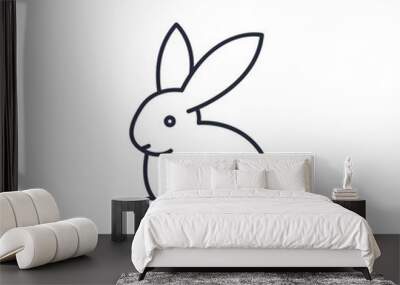 rabbit icon vector illustration. rabbit symbol isolated on white background Wall mural