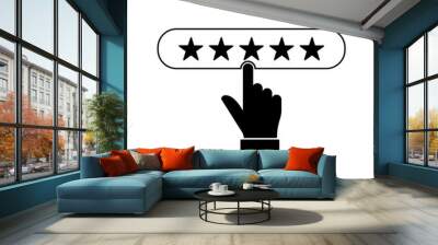 Rating Icon Vector Symbol Design Illustration. Wall mural