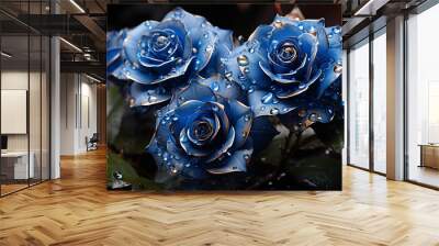 rose and water HD 8K wallpaper Stock Photographic Image Wall mural