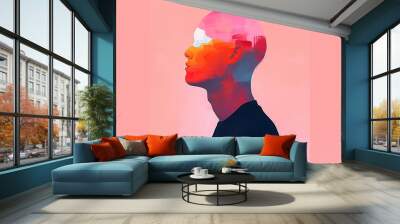 silhouette of a person Wall mural