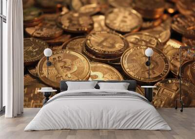 the pros and cons of digital currencies like Bitcoin Wall mural