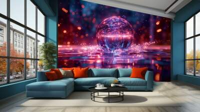 time to push start playing with video marketing online to live streaming concept  Wall mural