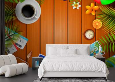 Travel background . vector illustration Wall mural