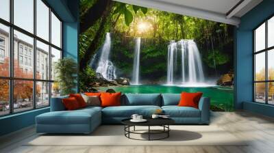 waterfall background very cool  Wall mural