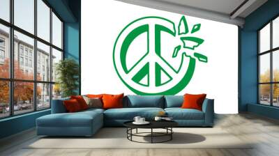 vector illustration of peace symbol Wall mural