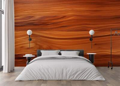 Exhibit a polished wood background with elegant, glossy finish Wall mural