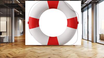 red life buoy 3d rendering Wall mural