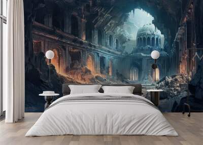 Ruined Palace, A Glimmer of Light Wall mural