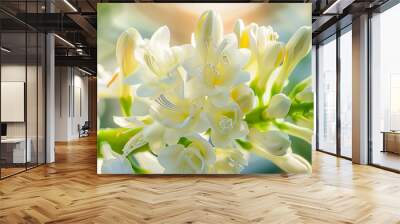 beautiful tuberose flower background with vibrant color Wall mural