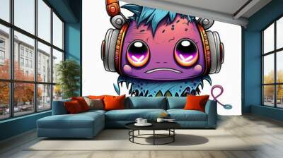 colorful monster cartoon. Created with AI tools. Wall mural