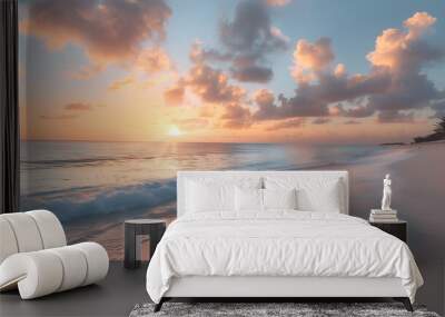 nature landscape of a serene beach at sunrise Wall mural