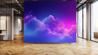 Violet neon glow sky background Wall mural