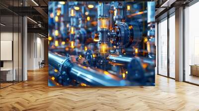 Portray AI-powered optimization of chemical processes for efficiency Wall mural