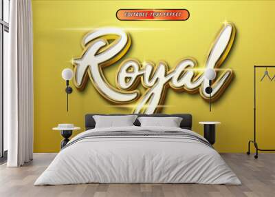 Royal 3d gold text effect template design Wall mural