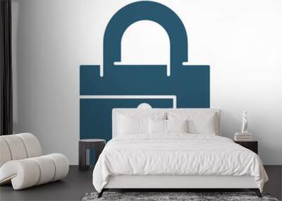 Vector symbol. Padlock icon illustration. Stock vector symbol illustration design. Wall mural