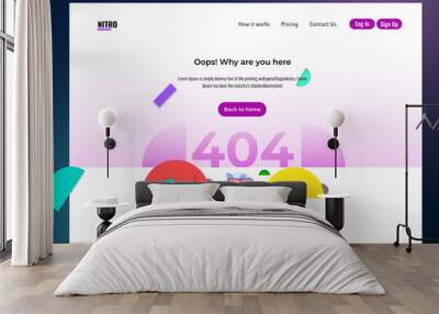 404 error Web design Wall mural