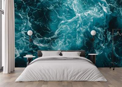 An abstract background of seawater flow under light exposure Wall mural