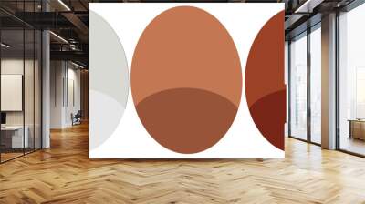 Eggs Chicken egg isolated with soft shadows on white background. Template for Easter holiday. 3D illustration Wall mural