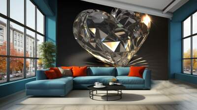 heart shaped diamond Wall mural