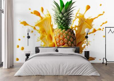 pineapple juice and fruits Wall mural