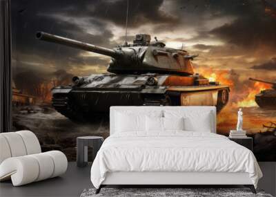 tanks war gaming background Wall mural