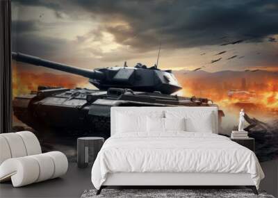 tanks war gaming background Wall mural